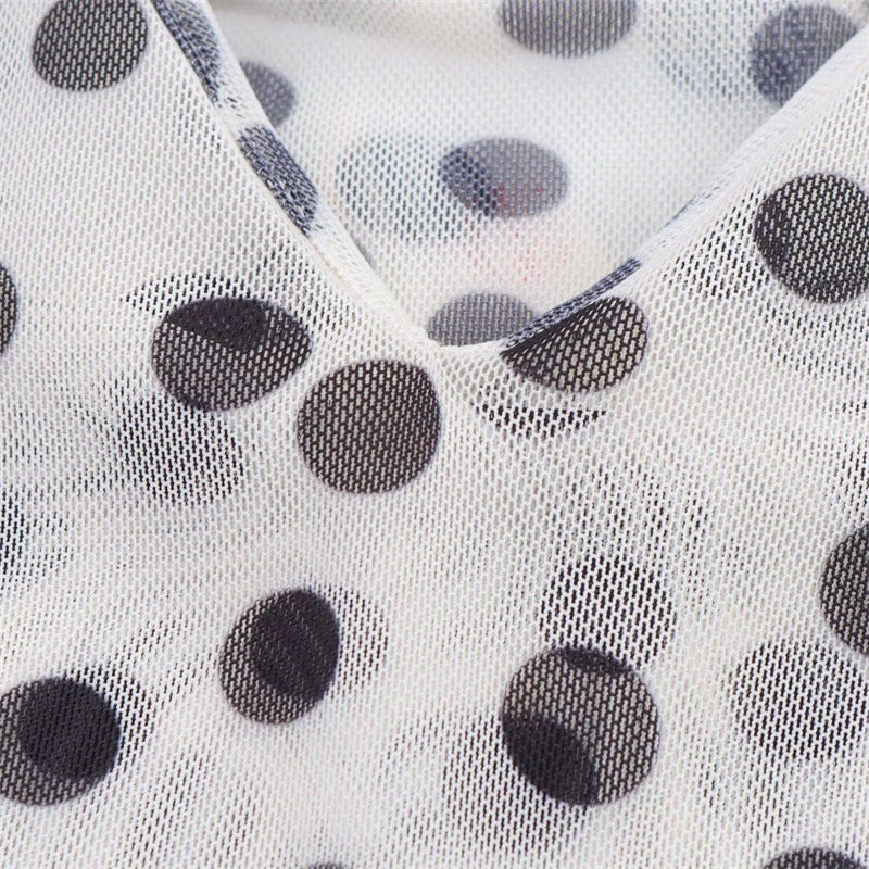 Summer Adult Lady Like Woman Style Elegance Retro Polka Dot Long Sling Dress