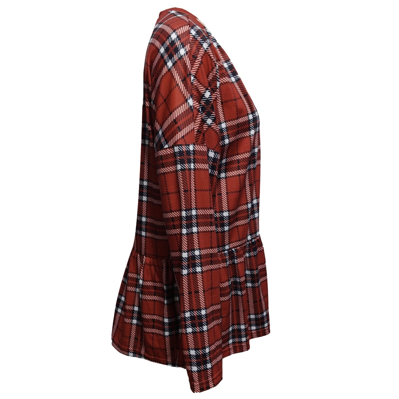 Ladies' Autumn And Winter New Fashionable Checkered Patchwork Printed Long Sleeved Knitted Cardigan Jacket